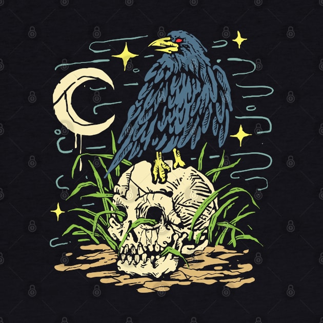 Crow Top Skull by machmigo